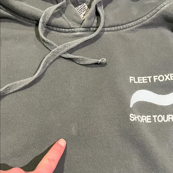 Green Fleet Foxes Shore Tour 2022 Hoodie - Picture 5 of 5